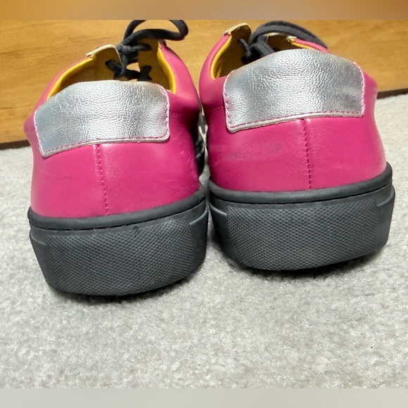 Undandy Men’s Custom Color block pink silver leather sneakers sz 11 - Picture 4 of 14
